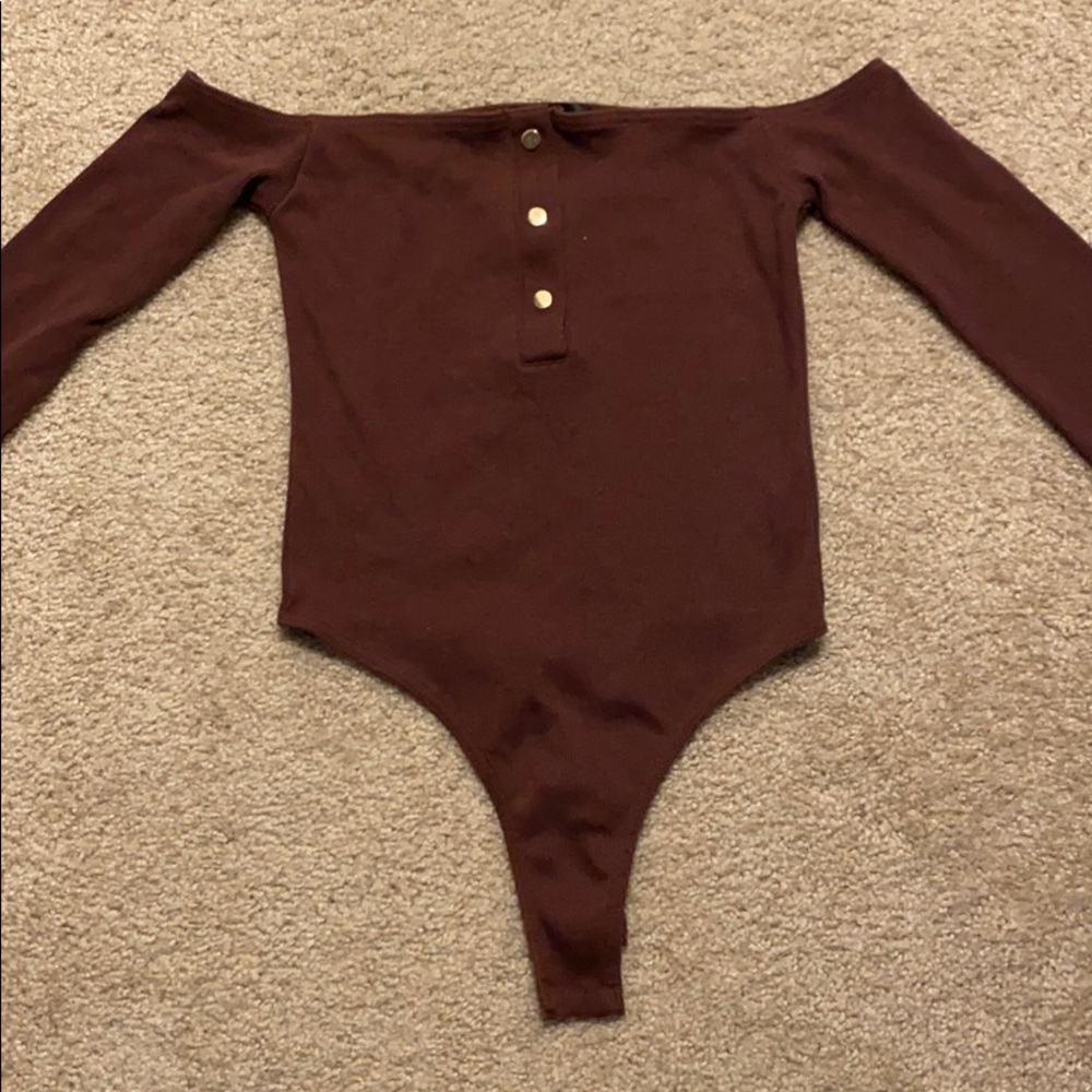 Cute misguided burgundy body suit